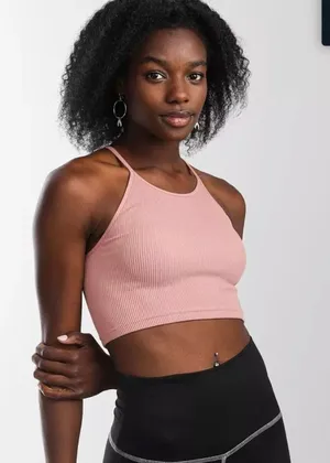 Free People Movement Cropped Run Tank Soft Pink M/L BNWTS thumbnail 1