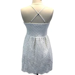 Abercrombie & Fitch Womens S Crochet Mini‎ Dress Sleeveless White Boho Whimsy thumbnail 7