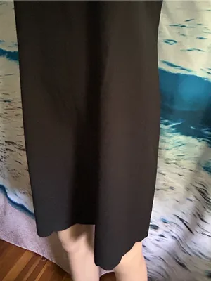 Loft Women’s Sleeveless Black Shift Dress Cream Scalloped Yoke Sz 8 NWT thumbnail 4