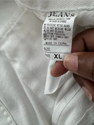 White Cargo Jean Pants Size XL thumbnail 4