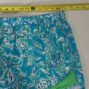 Lilly Pulitizer Luxletic Ocean Trail Athletic shorts‎ size large thumbnail 6