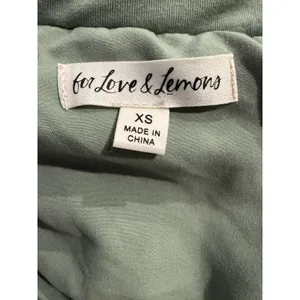 For Love‎ & Lemons Sage Green Cropped Puffer Vest XS Funnel Neck Quilted Padded thumbnail 6
