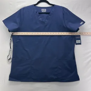 Authentic Cherokee Workwear Mens Scrub Top Navy‎ XL thumbnail 13
