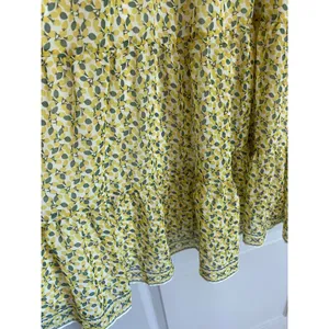 Max Studio Yellow Floral Smocked Waist Tiered Flutter Sleeve Mini Dress‎ NWT thumbnail 10
