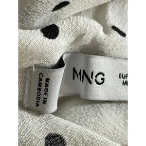MNG Mango White Black Polka Dots Strapless Tube Bandeau Slip Midi Dress Size S thumbnail 5