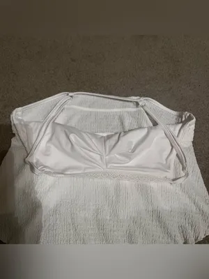 SHEIN White Textured Lace-Trim Summer Tank Top thumbnail 4