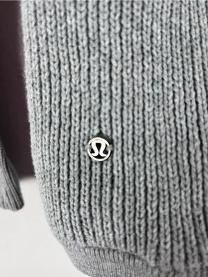 LULULEMON The Sweater The Better Gray Knit Long Sleeves Sweater thumbnail 3