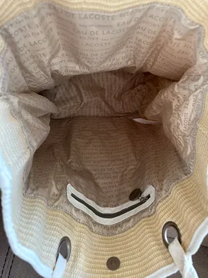 Lacoste Parfums Eau De Bag Woven Straw Tote Beach Bag (NEW) thumbnail 9
