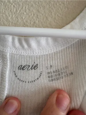 NWT aerie White Scoop Neck Tank Top thumbnail 2