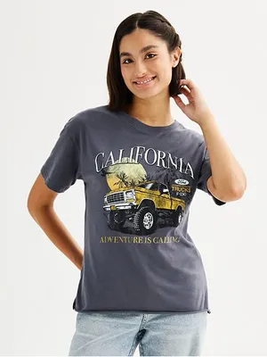 Hybrid Apparel Ford California Truck Adventure is Calling Graphic Tee grey size medium thumbnail 1