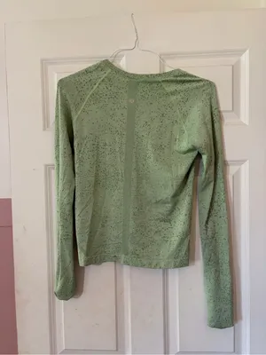 lululemon athletica Sage Green Long-Sleeve Performance Top thumbnail 2