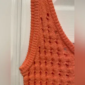 NWT Uncharted Threads Size L Coral Stretchy Knit Crochet Terry Cover Up Dress thumbnail 8