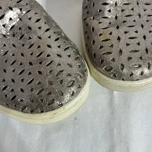 Vintage 7 eight, slides metallic silver 7.5 thumbnail 5