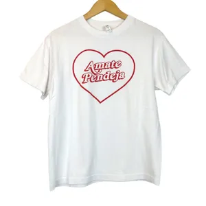 Amate Pendeja Graphic T Shirt Womens M White 100% Cotton Heart Tee by La Beks thumbnail 1