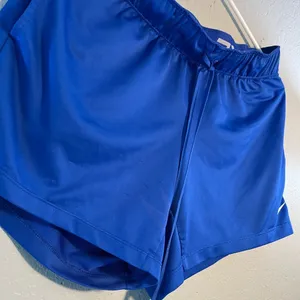 Nike Blue Athletic Shorts with Elastic Waistband Dri-Fit SZ S High-Waist thumbnail 3