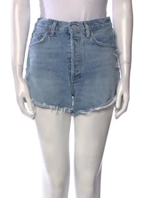 Agolde Light Wash Denim Shorts thumbnail 1