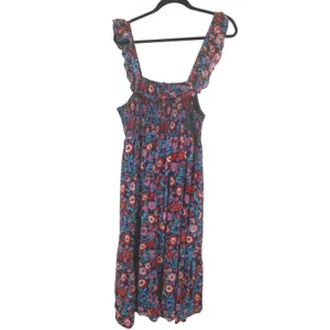 Vineyard Vines Womens Tisbury Floral Smocked Sleeveless Midi Dress Size Large thumbnail 4