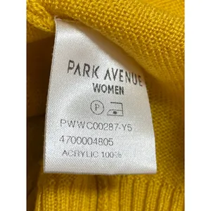 Park Avenue Women's Yellow Cashmere-Like Long Sleeve Knit Sweater Top Size 12 thumbnail 6