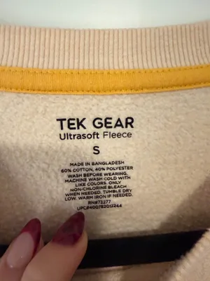 Tek Gear Beige Crewneck Sweatshirt thumbnail 3