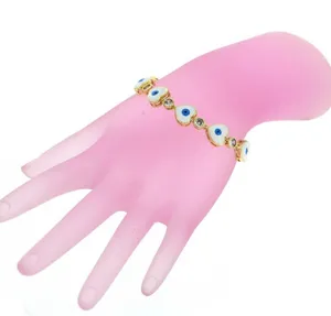 Gold Plated Evil Eye Adjustable Bracelet thumbnail 3