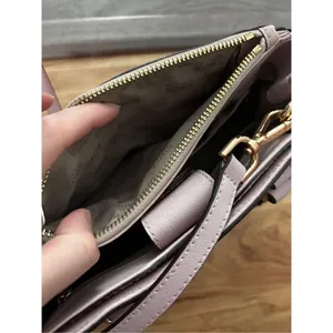 Michael Kors Saffiano Leather Kellen Studded Blossom Satchel Bag in Pink Purse thumbnail 6