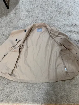 Everlane Beige Double-Breasted Trench Coat 100 percent cotton size M EUC thumbnail 5