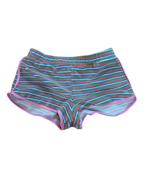 Dippin Daisy’s Girls Club Pink Multi Striped Terry Knit Drawstring Swim Shorts S thumbnail 3