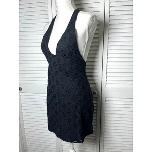 Free People Trevi Embroidered Halter 100% Cotton Eyelet Mini Dress Sz XS NWT! thumbnail 5