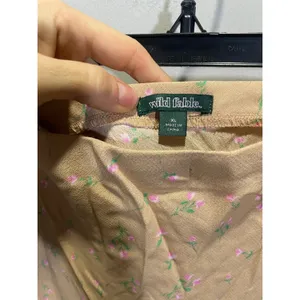 Wild Fable Maxi Skirt Womens XL Tan Pink Floral‎ Bias Cut Cottagecore Boho NWT thumbnail 5