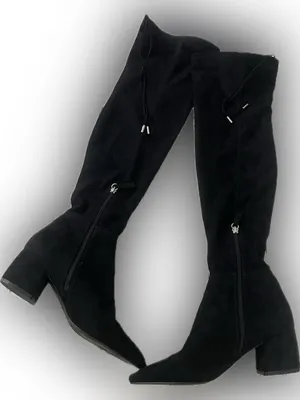 Steve Madden‎ Black Over-the-Knee Block Heel Boots thumbnail 2