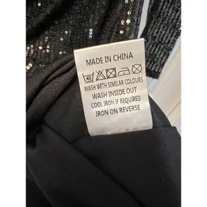Area Stars Asymmetrical‎ Sequin Dress Black Women's Womens Size Small thumbnail 6