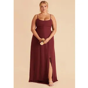 NEW Birdy Grey Amy Dress Chiffon Rosewood Womens Size XXL Long Length Bridesmaid thumbnail 2