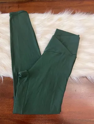 Offline by Aerie Real Me Crossover Leggings Small l Emerald Green 7/8 thumbnail 1