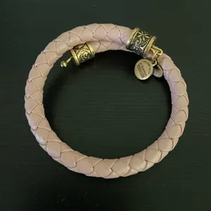 Alex and Ani Vintage 66 Pink Leather Wrap Bracelet thumbnail 2
