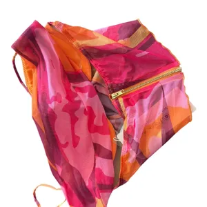 NWT Oh Polly Heatin Up Orange Pink Padded Corset Halter Top Size 2 thumbnail 6