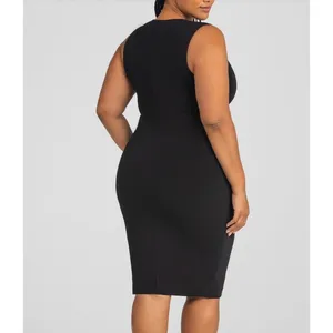 Honeylove‎ InnerPower Black Sleeveless Midi Dress 1X Shaping Slimming Flattering thumbnail 3