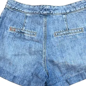 Alice + Olivia Conry Pleated Denim Shorts Ivy Blue Cotton‎ High Waist Cuffed 25 thumbnail 5