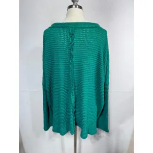 Zenana Waffle‎ Knit Sweater Boho Cottagecore Slouchy Pullover Women's L/XL thumbnail 6