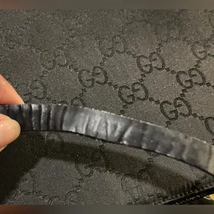 Authentic Gucci Black GG Monogram Shoulder Bag thumbnail 14