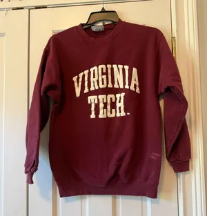 Lee Vintage 80s Virginia Tech Crewneck Sweatshirt Size Medium thumbnail 1