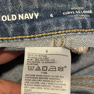 Old Navy Womens Jeans Denim Blue High Rise Curvy OG Loose Slit Ankle Size 6 thumbnail 10