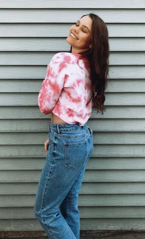 Pink Tie dye Crop Top thumbnail 2