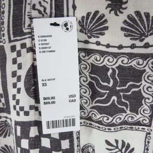 Urban Outfitters Charlotte Linen Mermaid Print Shift Dress XS NWT Nautical Mini thumbnail 10