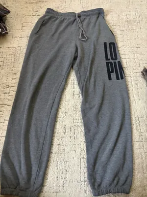 PINK Victoria’s Secret Grey Fleece Sweatpants thumbnail 1