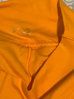 aerie Vibrant Orange Pleated Mini Skirt thumbnail 4