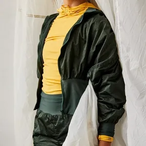 NWT Free People‎ Start Me Up Jacket Green Large thumbnail 7