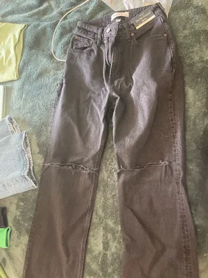 Abercrombie Jeans Curve Love High-Rise 90s Relaxed Black thumbnail 1