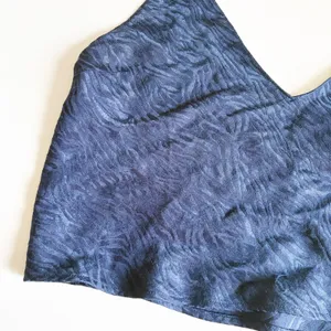 Victoria's Secret Womens Navy Zebra Jacquard Tie Shoulder Satin Cami Top Size S thumbnail 2