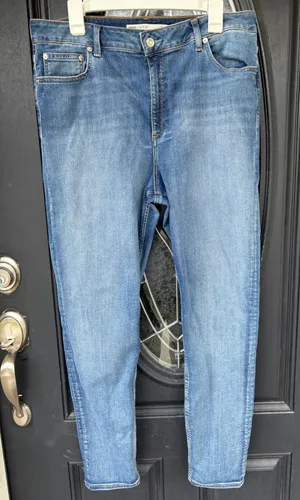 ASOS‎ Denim Womens High Rise Skinny Jeans Blue Medium Wash Size UK 18/32 thumbnail 1