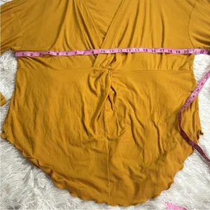 NWT Free People shimmy shake untamed gold top size small thumbnail 5